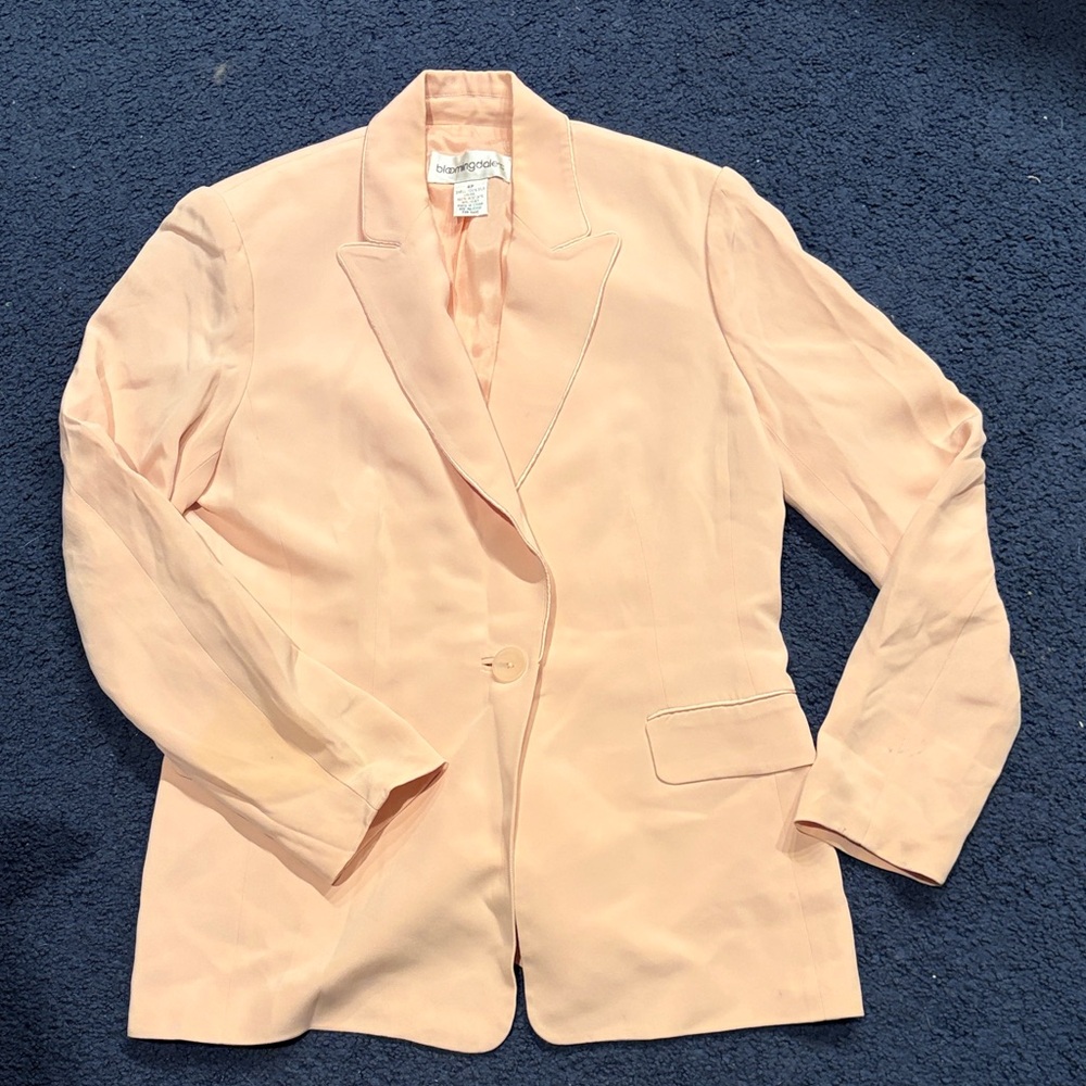 Bloomingdale's Light Peach Women's Suit Jacket